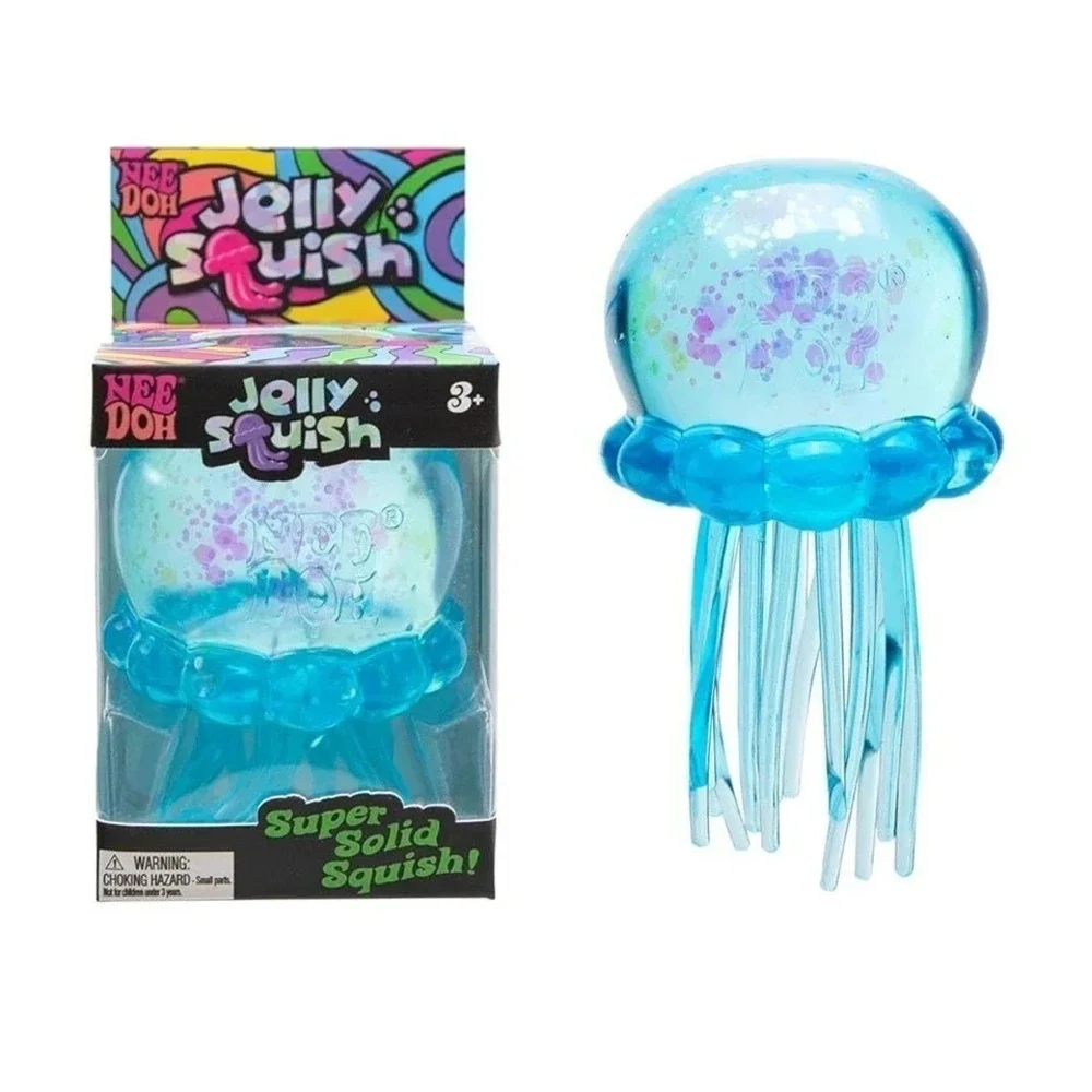 NeeDoh Jelly Squish Stress Toy Jellyfish Fidget‎ Sensory Squeeze Squishy Set 3